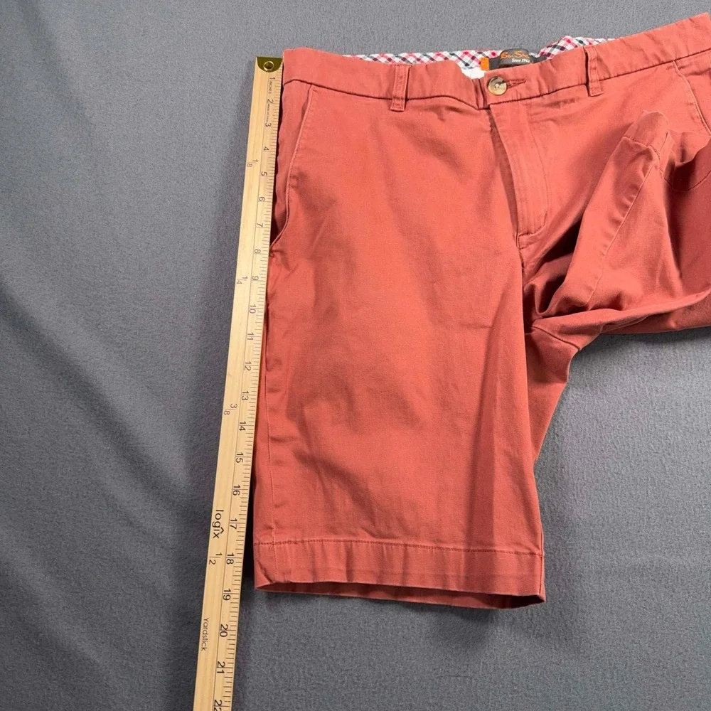 Ben Sherman Mens Chino‎ Shorts 34 Brick Red Stretch Walking Shorts 34x9